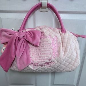 NWT Juicy Couture Juicy Tale Bowler in Powder Blush w/Pink Bow & Charms